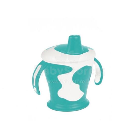 CANPOL BABIES non spill cup with handle Cow, 250ml, 31/404 turquoise