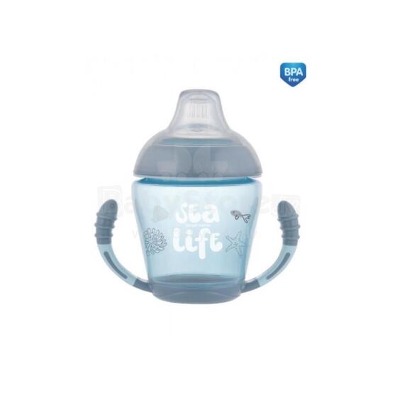 CANPOL BABIES non-spill cup with soft silicone spout Sea Life, 230 ml grey, 56/501_grey