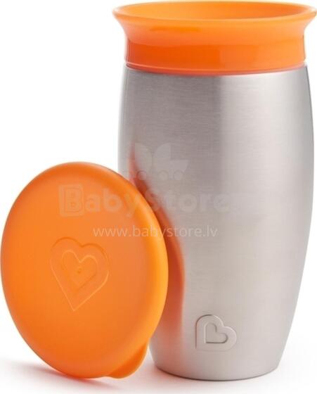 MUNCHKIN stainless steel sippy cup 296ml 12m+ Miracle 360 01237001