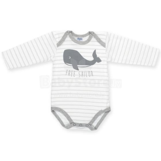 PINOKIO bodysuit long sleeve Happy Kids 68cm Grey