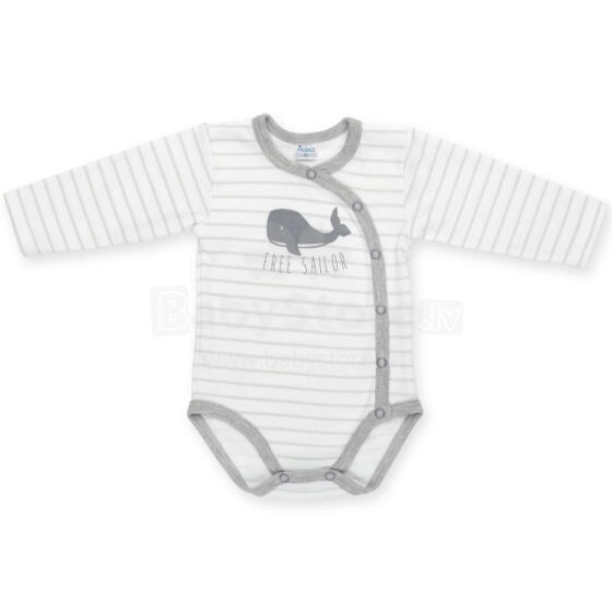 PINOKIO buttoned bodysuit long sleeve Happy Kids 62cm Grey