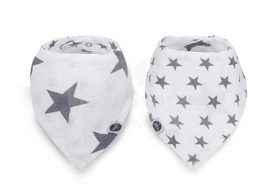 JOLLEIN bandana bib Little star Grey 2pcs.