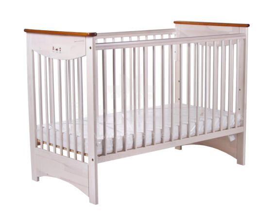 DREWEX cot Laura white transparent/chocolate