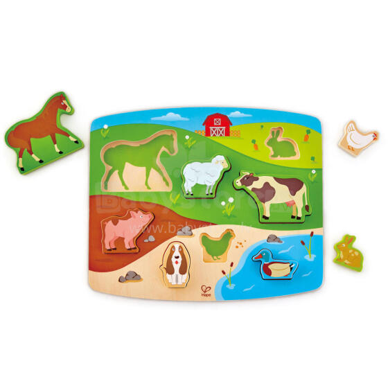 HAPE Farm Animal Puzzle & Play, E1454A