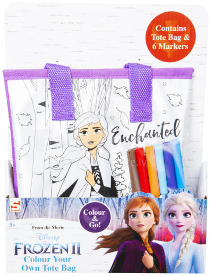 Frozen 2 Colour Your Own Totebag - Elsa, DFR2-4146-2