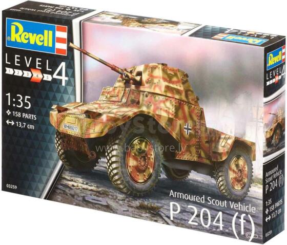 REVELL modelis Armoured Scout Vehicle P 204 (f), 03259