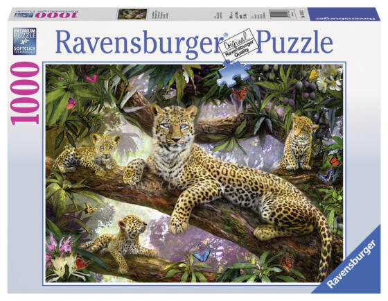 RAVENSBURGER dėlionė Leopardų šeima, 1000d., 191482