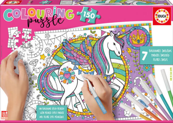 EDUCA colouring puzzle Kids unicorn 150 pcs., 17828