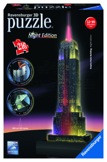 RAVENSBURGER dėlionė - pastatas Empire State Building, 216d., 125661