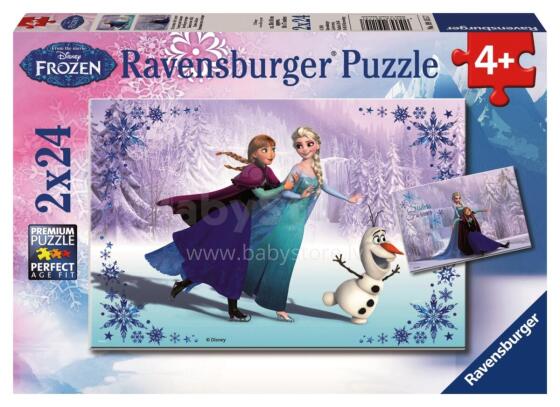 RAVENSBURGER FROZEN rinkinys dėlionių Seserys 2x24, 091157