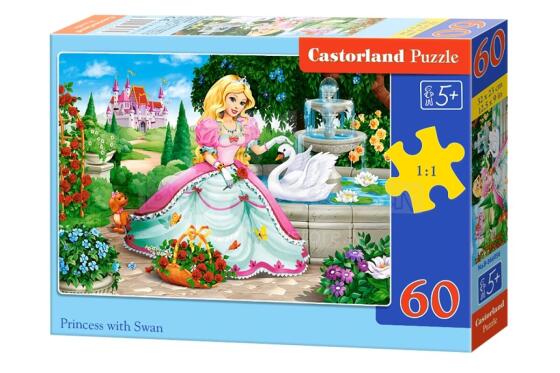 CASTORLAND puzle Princese ar gulbi, 60 gab., B-066056