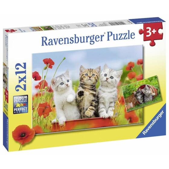 RAVENSBURGER dėlionė Kačiukų nuotykiai, 2 vnt, 12d., 7626