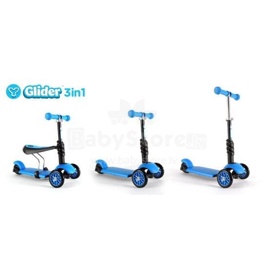 YVOLUTION scooter 3in1 YGlider, blue, 100071