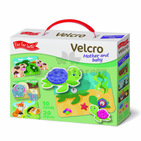 KidyBox Art.F-02835 Velcro spēle ar lipekļiem - Mamma un mazulis