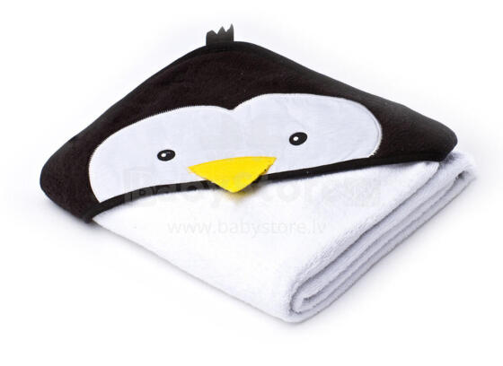 Water Friends soft bath towel – white penguin