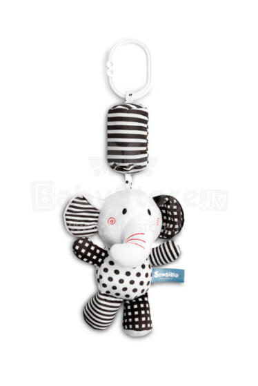 BLACK & WHITE stroller pendant, ELEPHANT