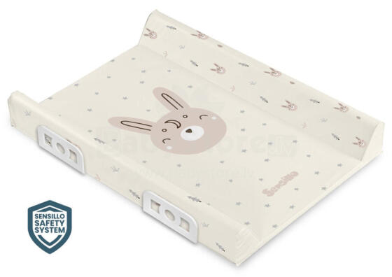 Stiffened Changing Pad with Safety System– Copse - Rabbit 70 cm