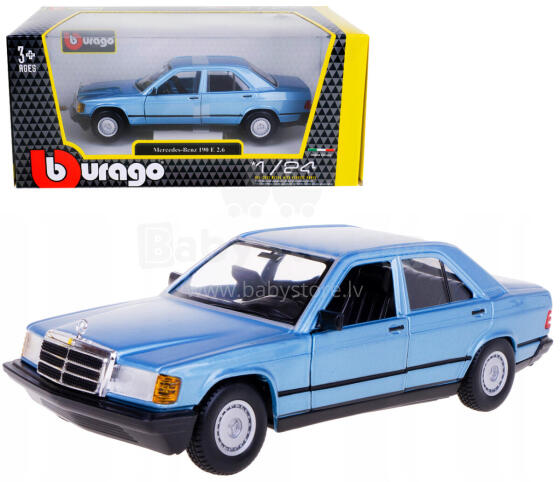 AUTO MERCEDES BENZ 190E 1:24 NIEBIESKI