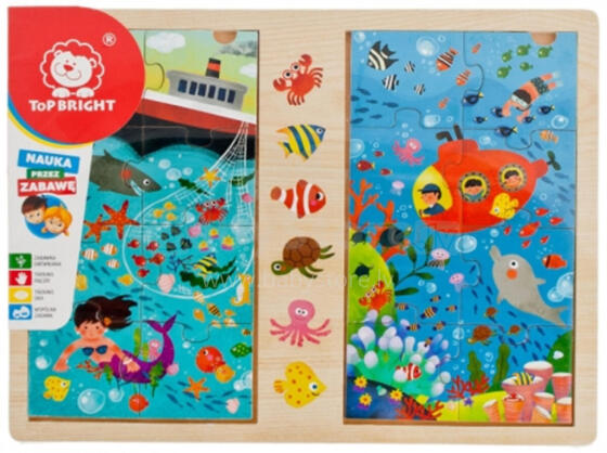 PUZZLE DREWNIANE OCEAN 2x8 ELEMENTÓW