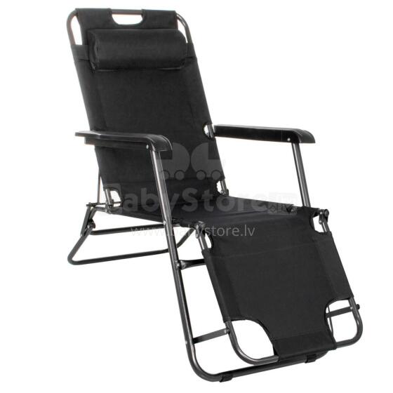 Adjustable garden chair Springos GC0060 black