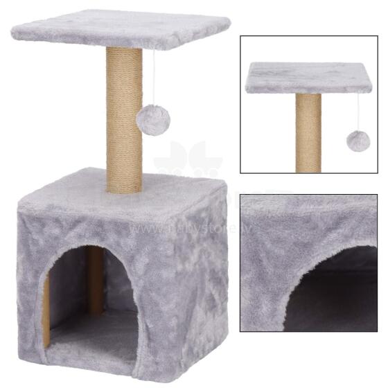 Cat tree with house Springos PA1032 62 cm