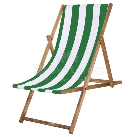 Wooden chair Springos DC0012 DSWLG with green stripes