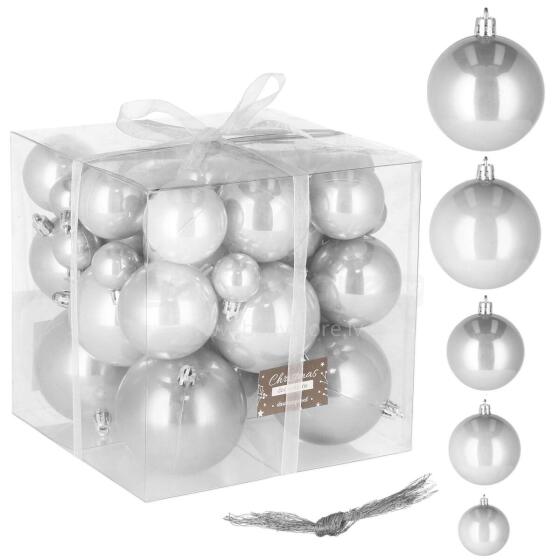 CA0144 CHRISTMAS BALLS 4/5/6/7/8 CM 37 PCS.