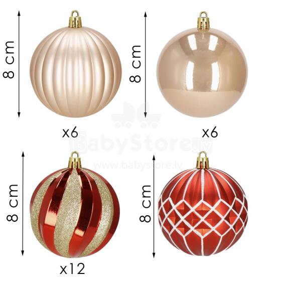 Christmas balls Springos CA1132 8 CM 30 PCS.