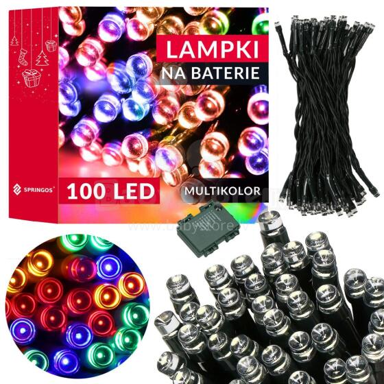 Akumulatora gaismas Springos CL4032 100 Led