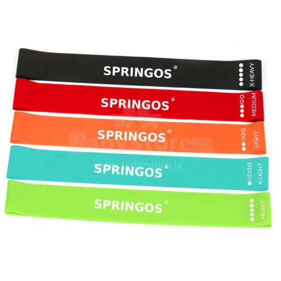 Set of resistance bands Springos PB0012 5 pieces 60 cm