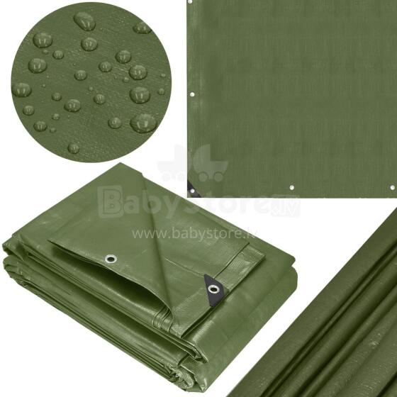 Tarpaulin 6x9m Springos GA2125 120g/m2 thick protective green sheet