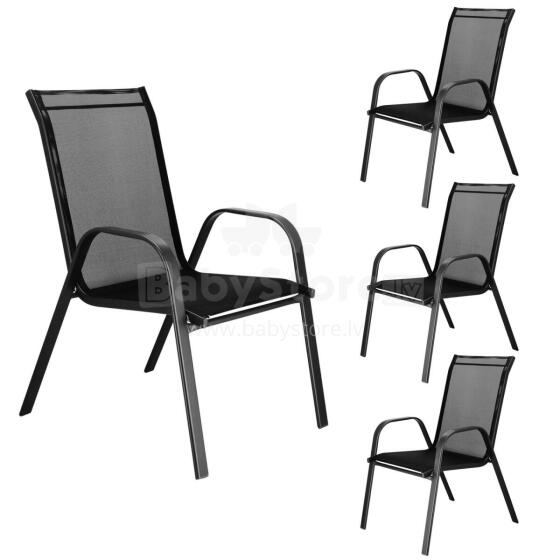 Garden chair Springos GF0071 73 X 55.5 X 93 cm, black