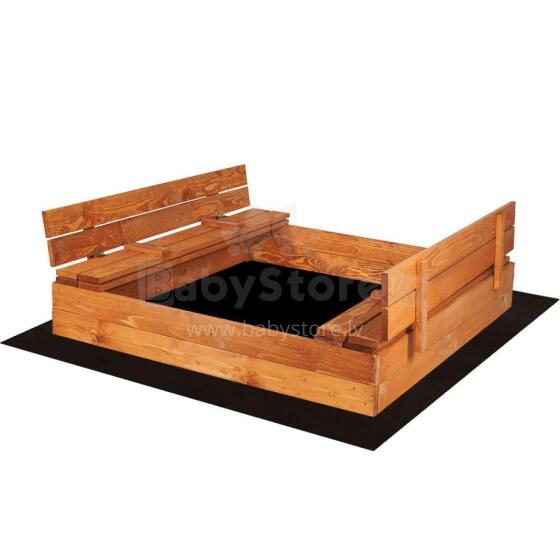 Wooden sandbox Springos SB120SI 120x120cm