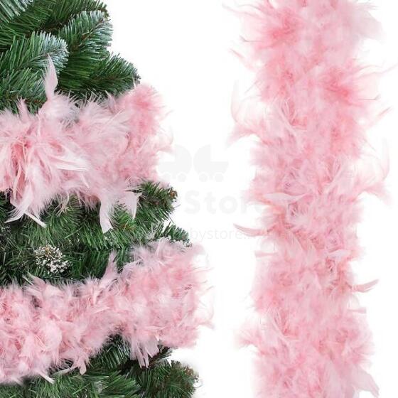 Feather chain, boa scarf  Springos CA0892 300 cm pink