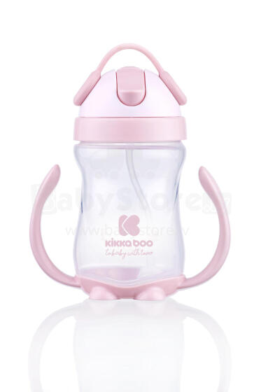 Sippy cup with a straw 300ml Pink