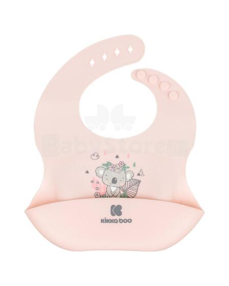 Silicone bib Savanna Friends Pink