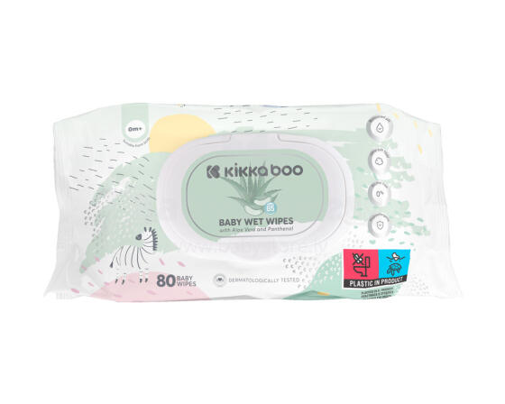 Baby wet wipes Aloe Vera & Panthenol 80pcs with lid 
