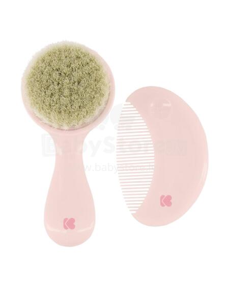 Comb and brush with natural bristles Savanna Pink