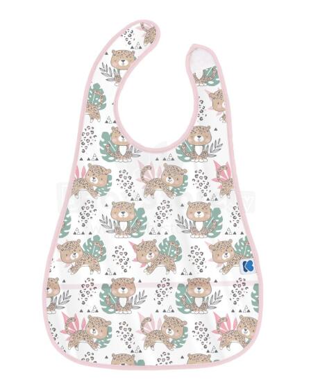 EVA bib with crumb catcher Savanna Pattern Pink  