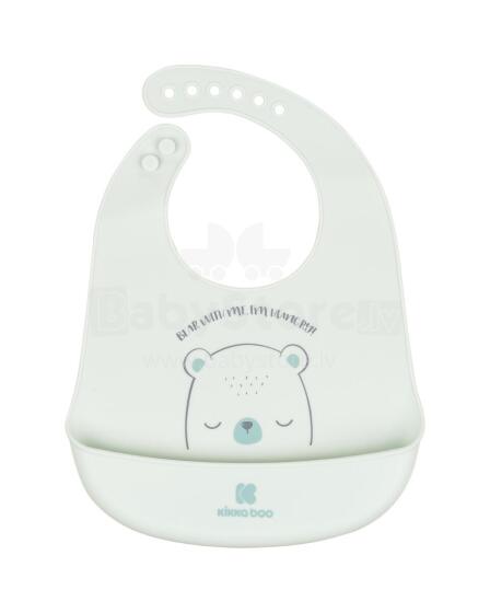 Silicone bib Bear With Me Mint