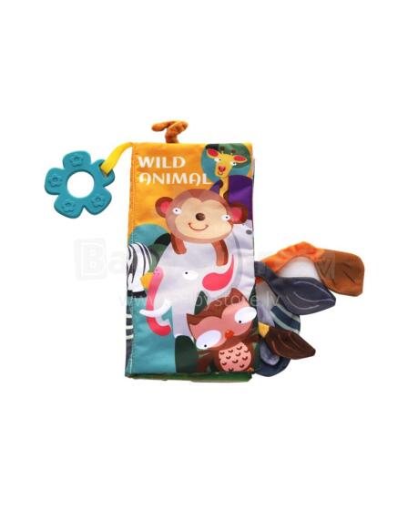 Educational cloth book with teether Wild animals