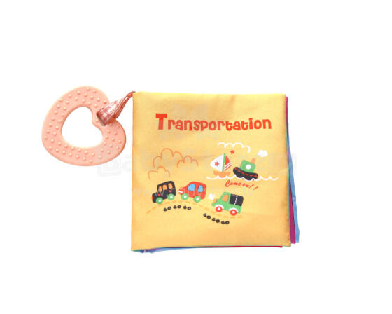 Educational cloth book with teether Transportations