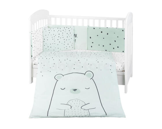 Bedding set 6pcs 70/140 Bear with me Mint