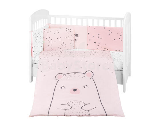 Bedding set 6pcs 60/120 Bear with me Pink