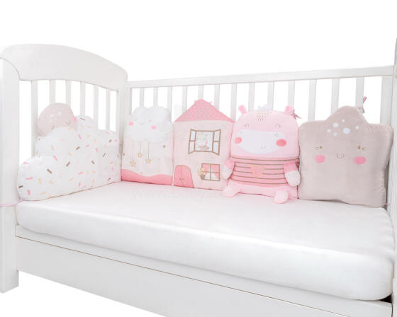 Baby cot plush pillow set Hippo Dreams