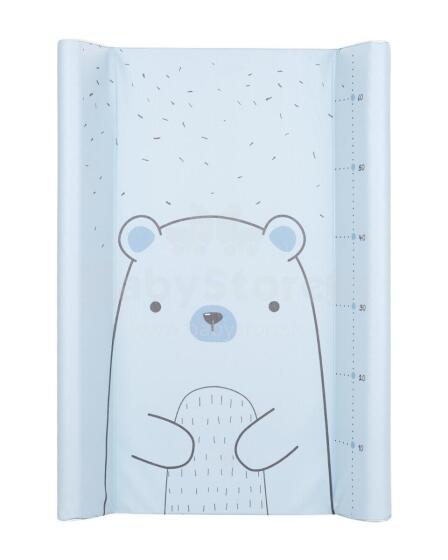 Hard PVC changing pad 50х80cm Bear with me Blue