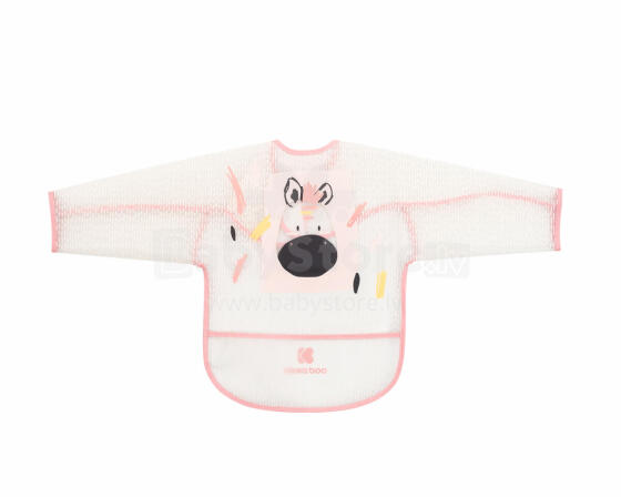 EVA long sleeve bib with crumb catcher Arty Pink
