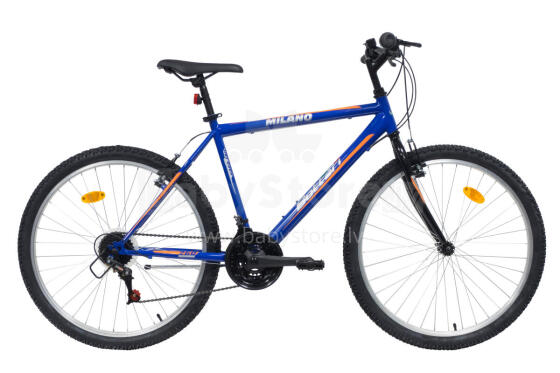 Vīriešu velosipēds 26'' ''MILANO'', zils/oranžs