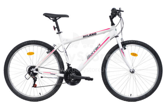 Women's bicycle 26'' ''MILANO'', white/pink