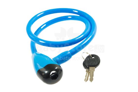 Cable lock SECURITY LOCK, Ø12x1800mm, blue